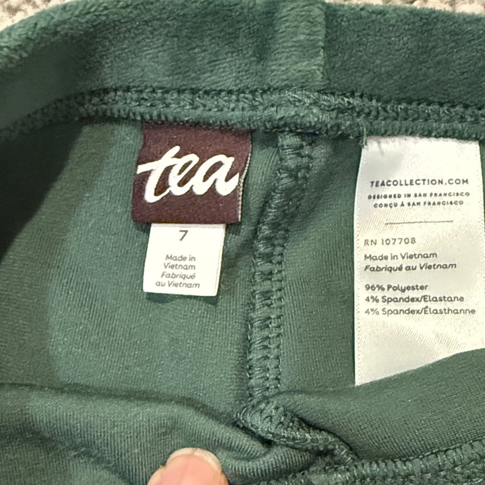 Tea Collection Velvet Leggings Trio - Black, Green, Gold - Picture 2 of 6